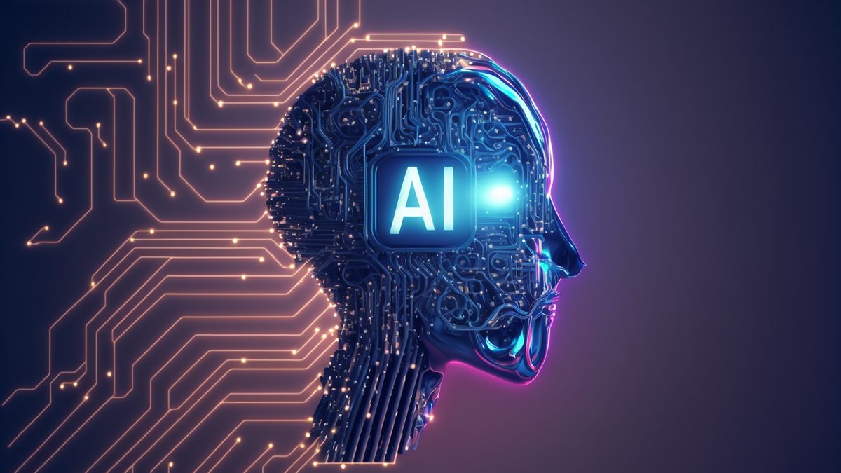 Une illustration de l'intelligence artificielle montrant des réseaux neuronaux et des symboles technologiques.